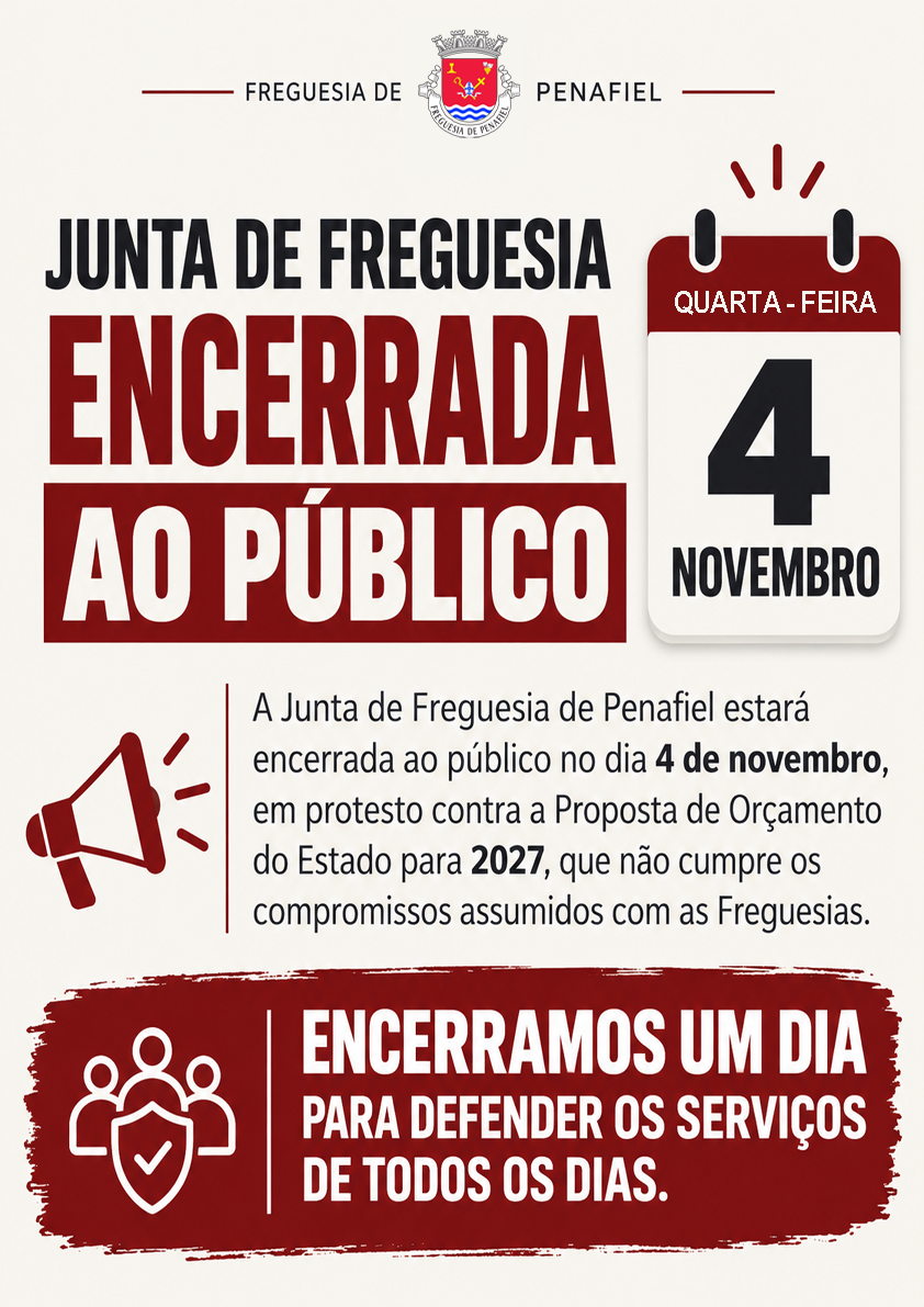 Junta de Freguesia encerrada ao público